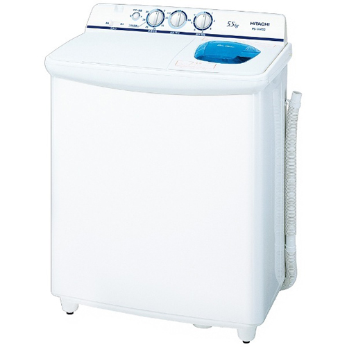 【設置】日立 PS-55AS2-W(ホワイト) 青空 2槽式洗濯機 洗濯5.5kg