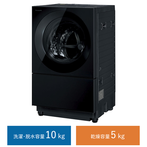 パナソニック【代引・日時指定不可】洗濯10kg 乾燥5kg ななめドラム洗濯乾燥機 Cuble 右開き スモーキーブラック NA-VG2800R-K【ドラム式洗濯乾燥機】