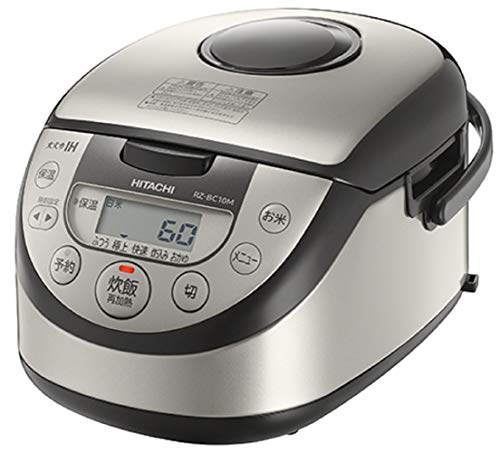 日立 炊飯器 5.5合 IH式 取っ手付き黒釜 RZ-BC10M S シルバー 送料無料