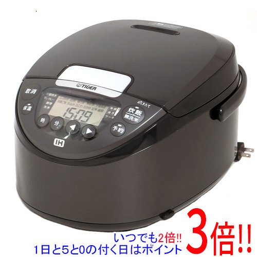 【いつでも2倍！5．0のつく日は3倍！1日も18日も3倍！】【中古】TIGER IHジャー炊飯器 炊きたて 5.5合炊き JPW-BK10-K 未使用